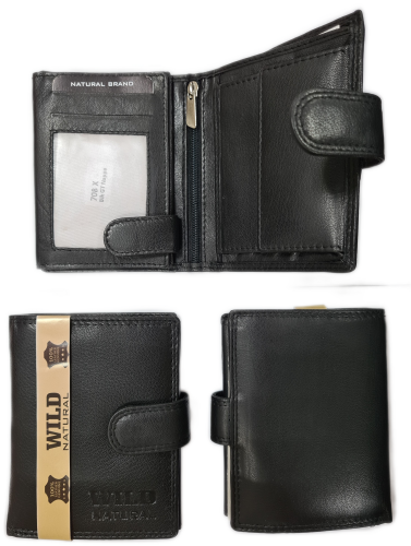 Portfel męski Skórzany Wild Natural 708X Black 