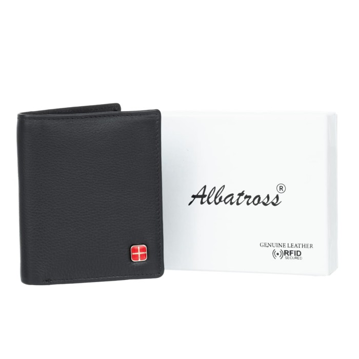 Portfel Męski Skórzany Albatross Cruz Czarny