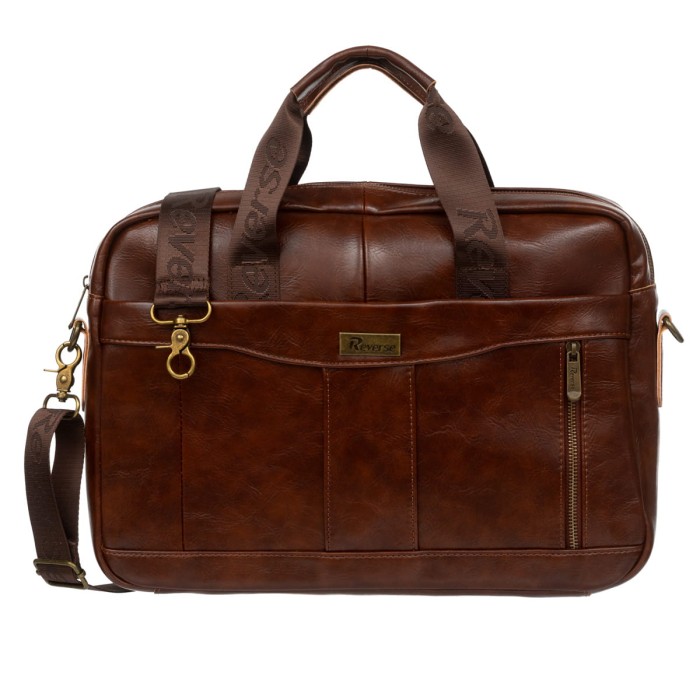 Torba Skórzana Reverse na Laptop 15.6 Brązowa