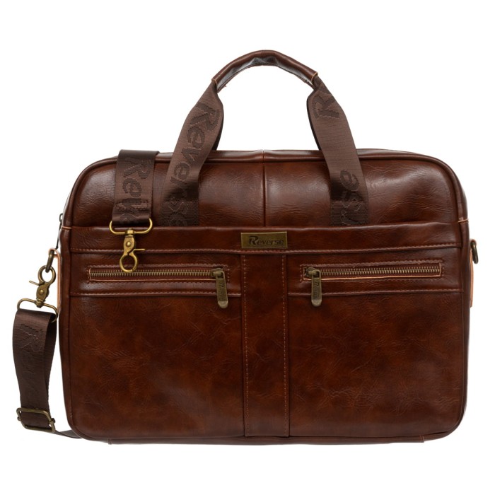Torba Skórzana Reverse na Laptop 15.6 Brązowa