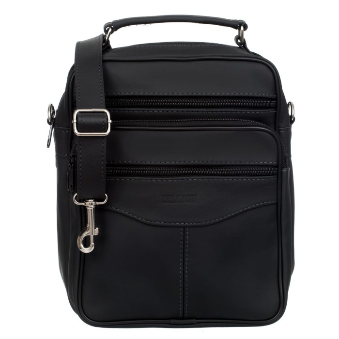 Torba Męska Skórzana 3 Komory Kaletnik KLN-W299II Czarna