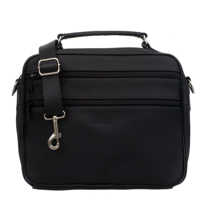 Torba Męska Skórzana 2 Komory Kaletnik KLN-W298 Czarna