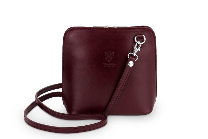 Mała Torebka Skórzana Kaletnik Conica Bordowa