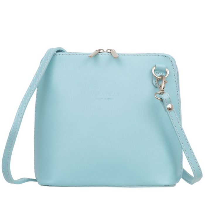 Mała Torebka Skórzana Kaletnik Conica Błękitna