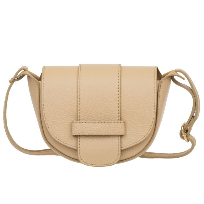 Mała Torebka Damska Skórzana Kaletnik Violo Beżowa
