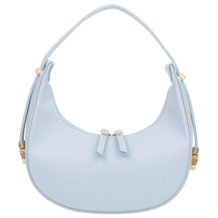 Mała Torebka Damska Skórzana Kaletnik Mezzaluna Błękitna