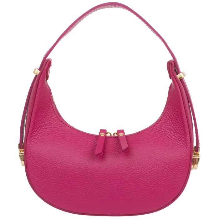 Mała Torebka Damska Skórzana Kaletnik Mezzaluna Fuksja