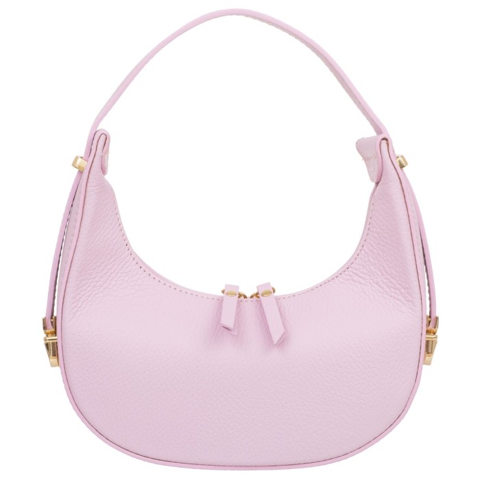 Mała Torebka Damska Skórzana Kaletnik Mezzaluna Różowa