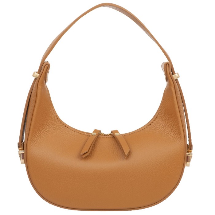 Mała Torebka Damska Skórzana Kaletnik Mezzaluna Ruda