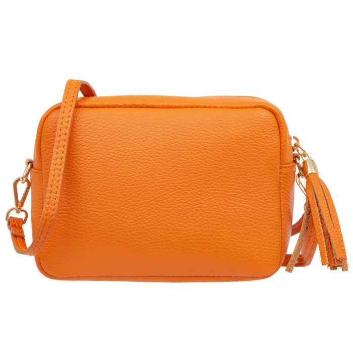 Torebka Skórzana Kuferek Kaletnik Balena Pomarańczowy