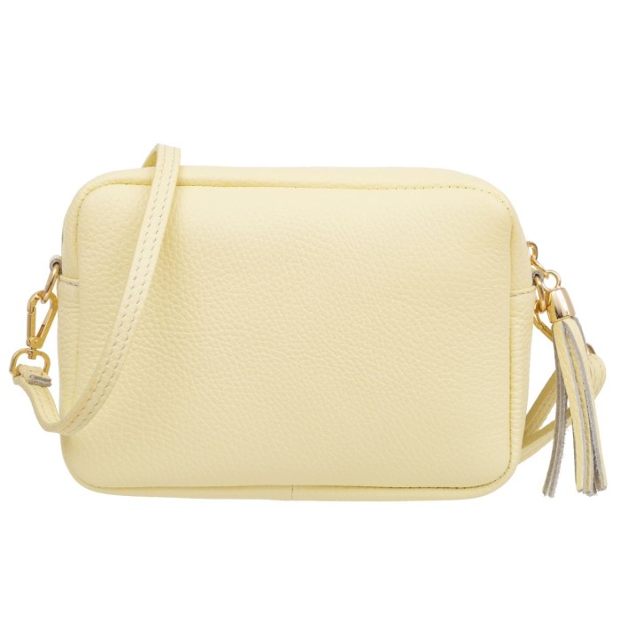 Torebka Skórzana Kuferek Kaletnik Balena Żółty