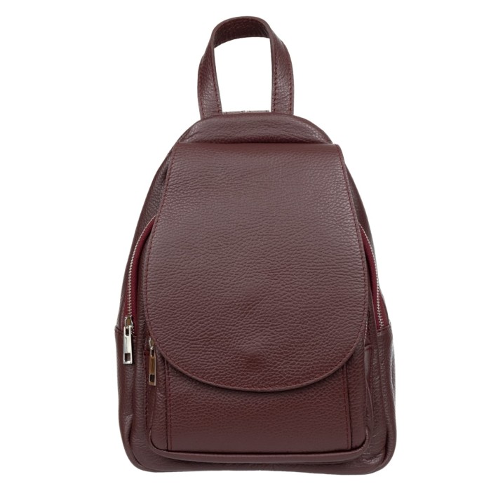 Plecak Skórzany Damski Vezze Collina Bordowy