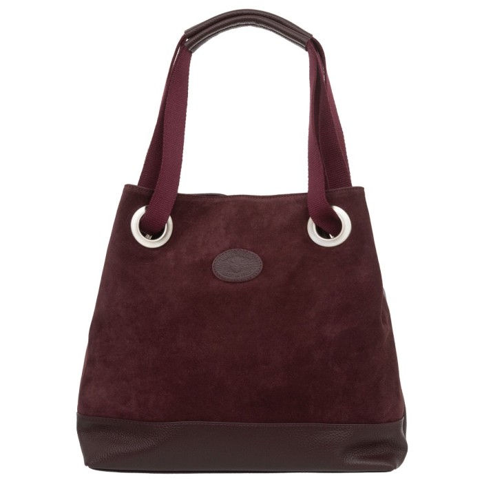 Torba Damska Skórzana Vera Pelle Borsa Bordowa