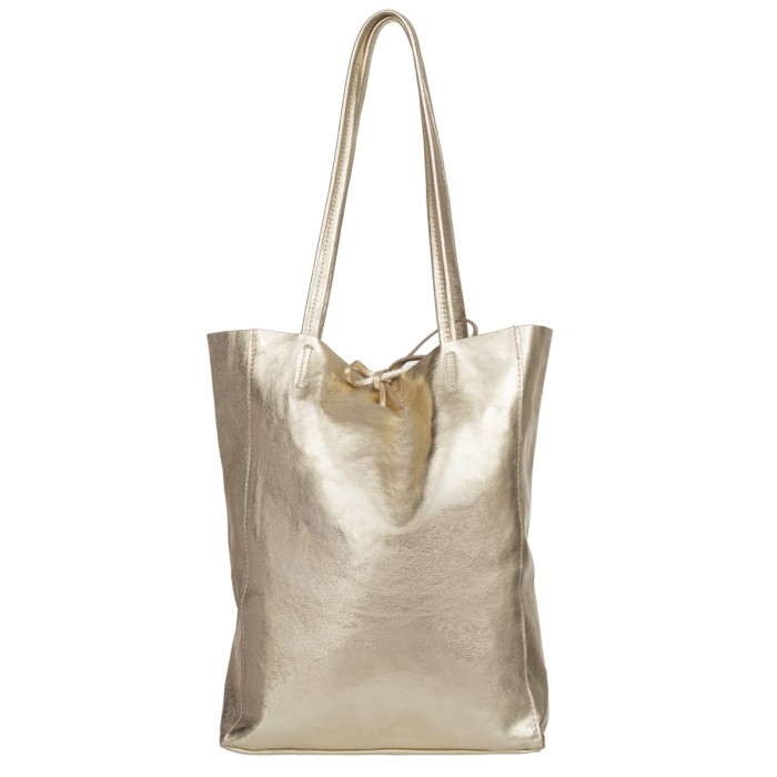 Torba Skórzana Vera Pelle Corda Złota