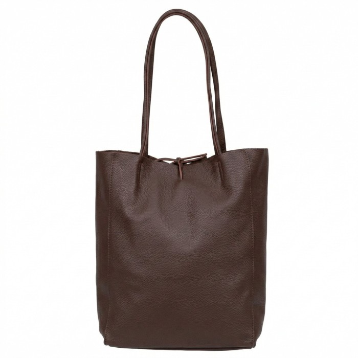 Torba Skórzana Vera Pelle Corda Czekoladowa