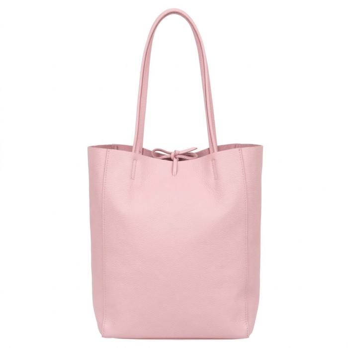 Torba Skórzana Vera Pelle Corda Różowa