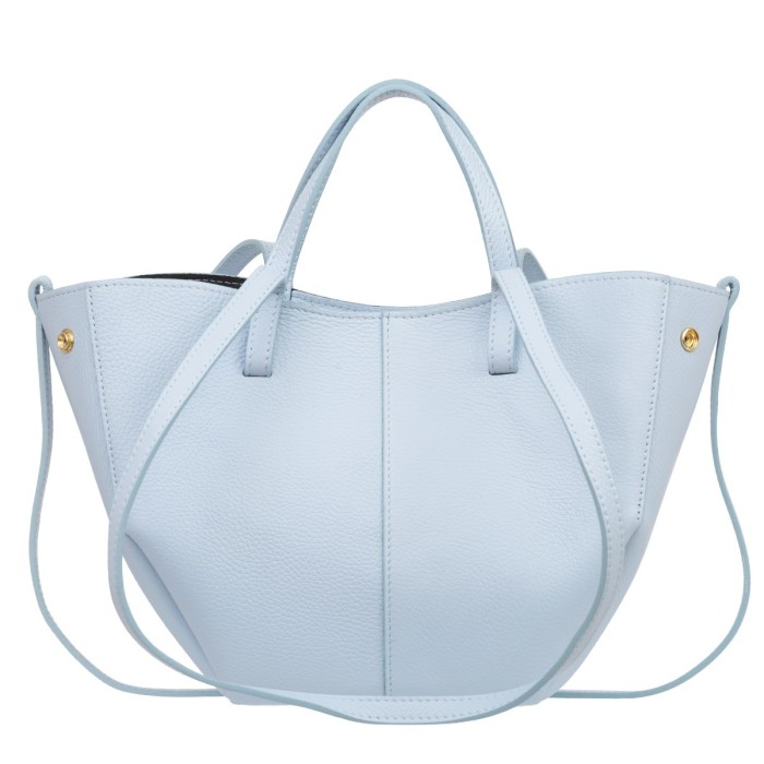 Torebka Skórzana z Saszetką Kaletnik Tocca Błękitna