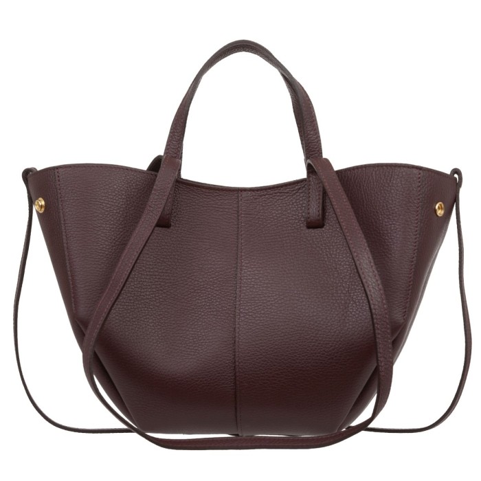 Torebka Skórzana z Saszetką Kaletnik Tocca Bordowa