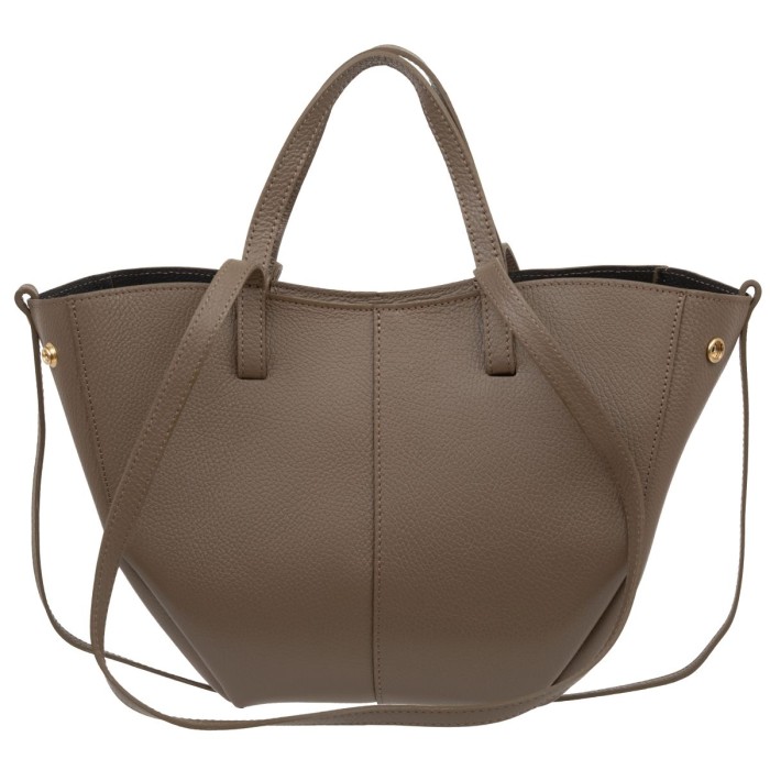 Torebka Skórzana z Saszetką Kaletnik Tocca Taupe