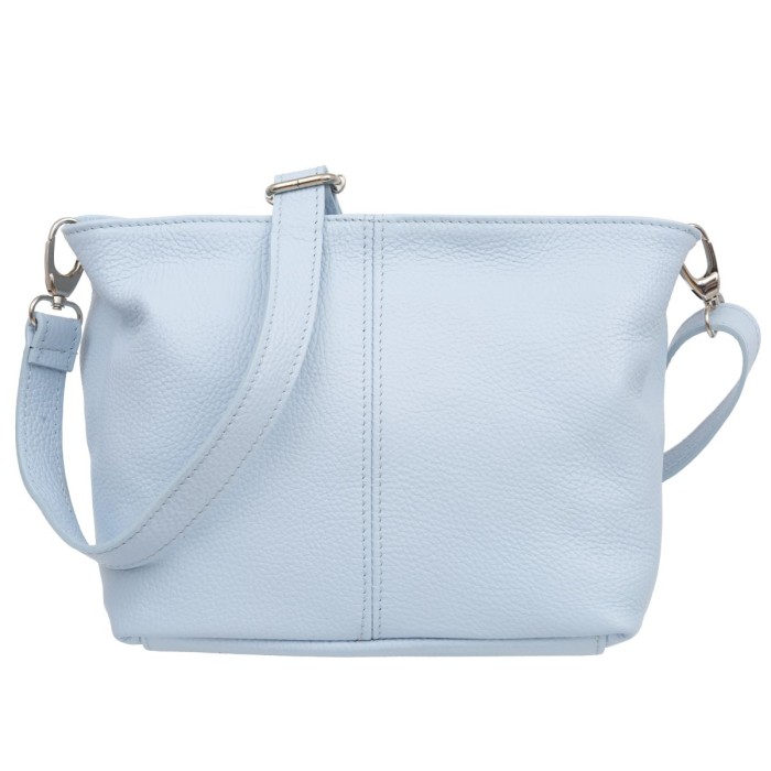 Torebka Damska Skórzana Kaletnik Sosia Błękitna