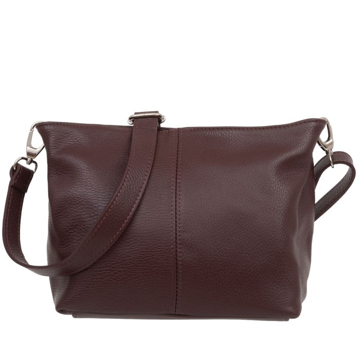 Torebka Damska Skórzana Kaletnik Sosia Bordowa