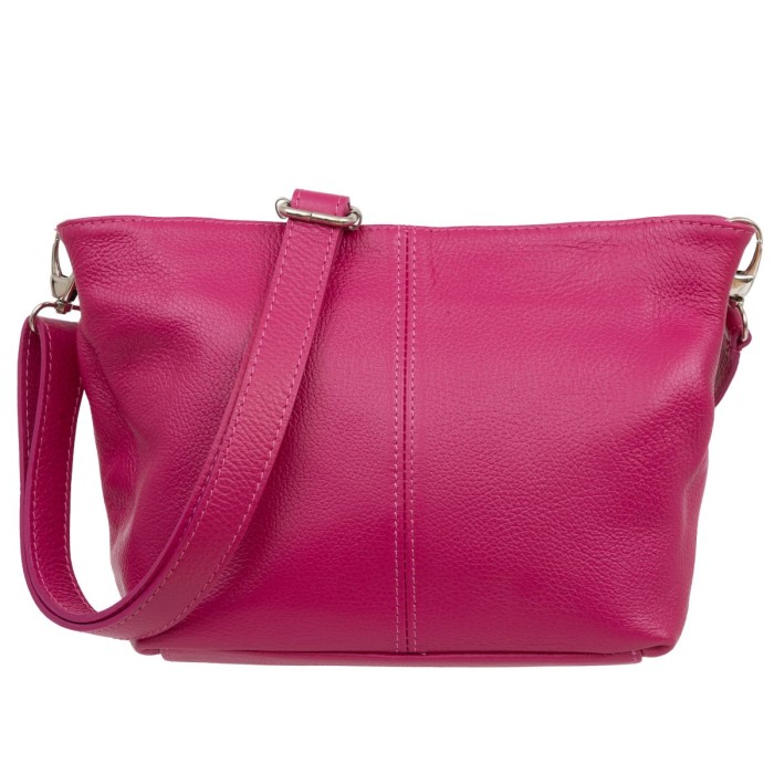 Torebka Damska Skórzana Kaletnik Sosia Fuksja